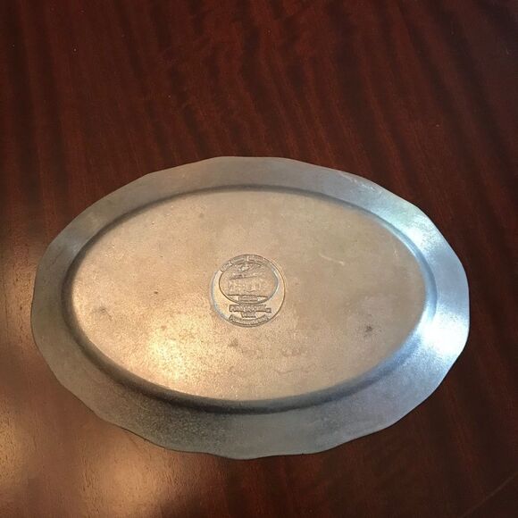 Vintage Pewtarex Pewter Light of Love Bread Plate Platter Serving Dish Blessings - Picture 7 of 11